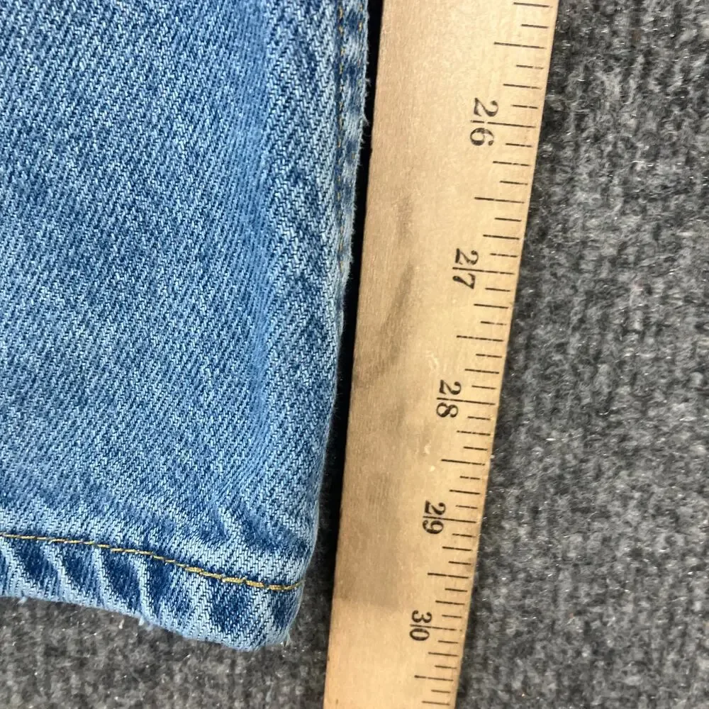 Vintage Lee Mens 34x30 Light Wash Distressed Relaxed Fit Straight Leg‎ Jeans